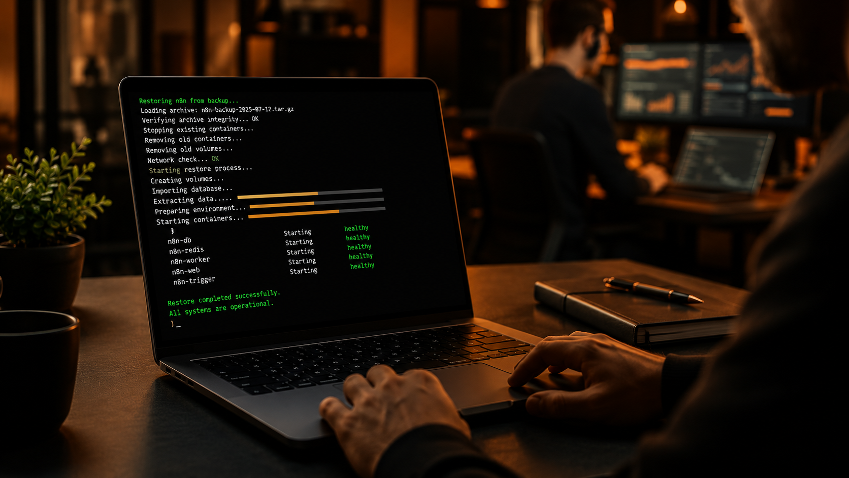 Восстановление n8n из бэкапа - когда процесс отработан, стресс минимален